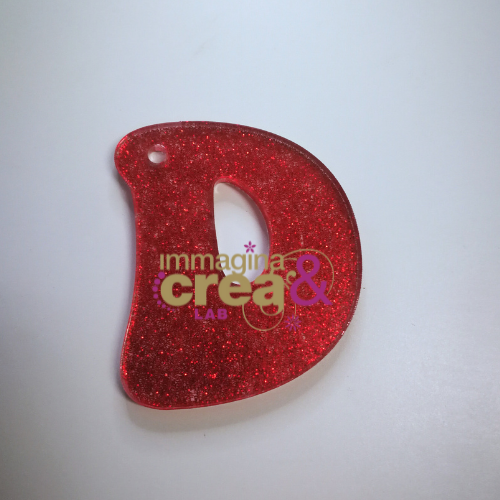 Lettere Alfabeto glitter rosso