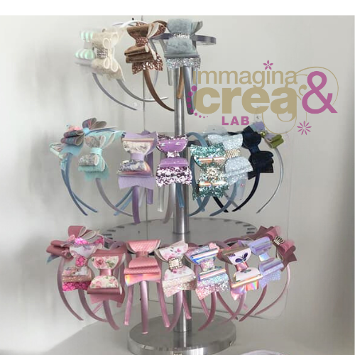 Portacerchietti in plexiglass ed alluminio