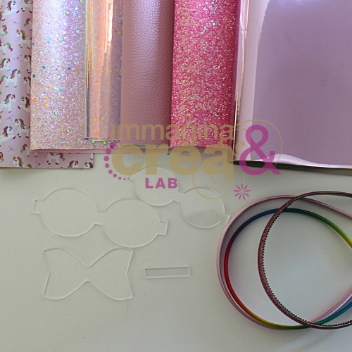Set forma fiocco con materiali
