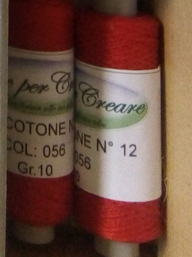 SPOLETTA DI COTONE ROSSO COL-056