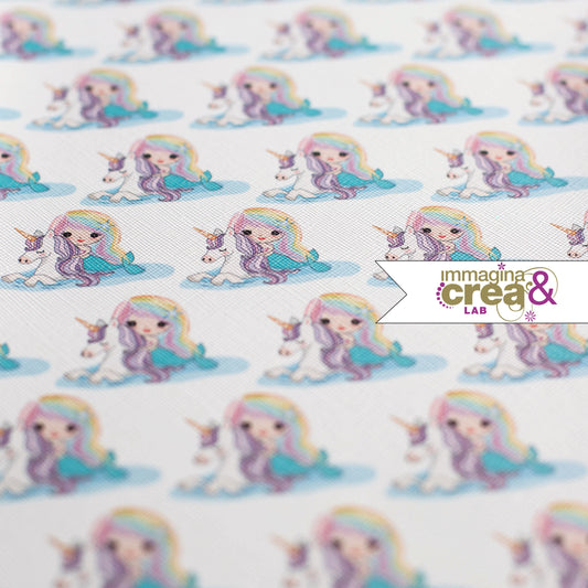 SIRENETTA SOGNANTE CON UNICORNO