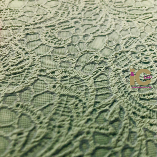 FINTA PELLE DI PIZZO VERDE MILITARE