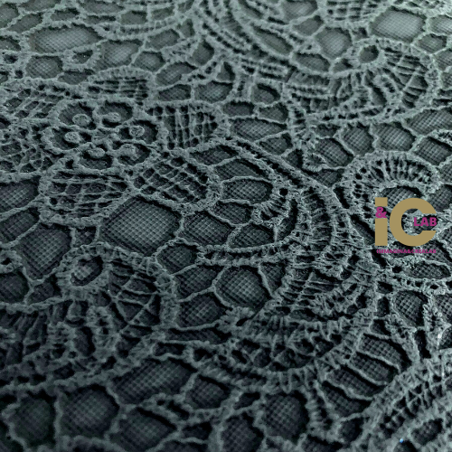 FINTA PELLE DI PIZZO BLU SCURO