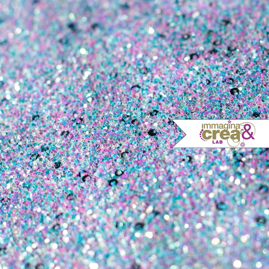 GLITTER TWINS ROSA AZZURRO CON PAILLETTES