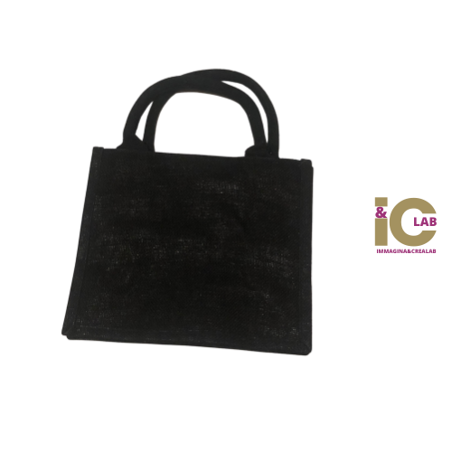 BORSA IN JUTA MONOCOLORE TAGLIA S