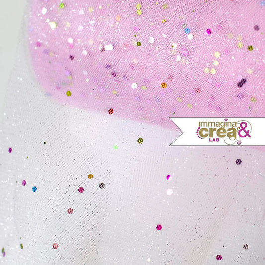 TULLE ROSA GLITTER