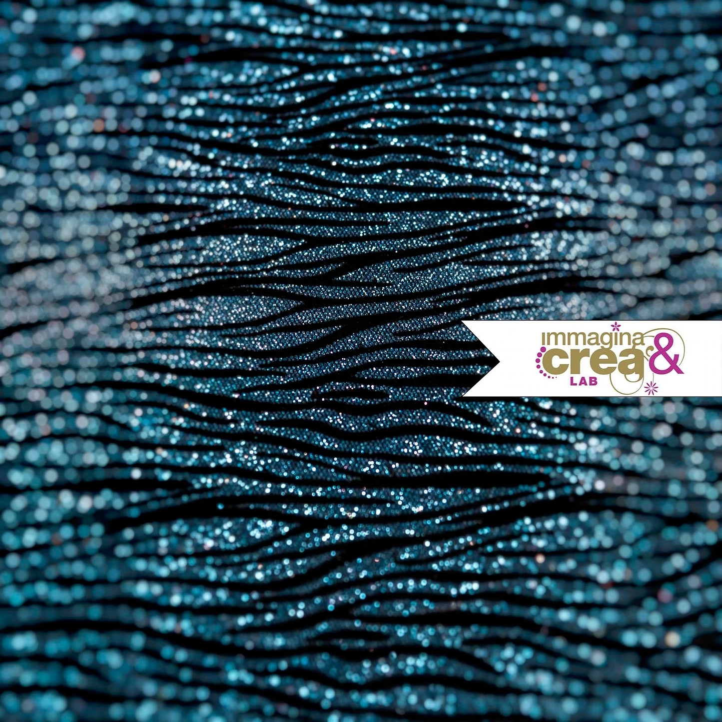 ZEBRATO BLU POLVERE DI GLITTER CON TULLE