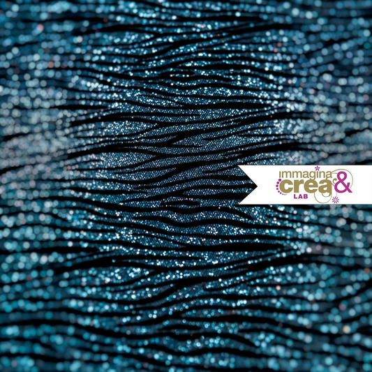 ZEBRATO BLU POLVERE DI GLITTER CON TULLE