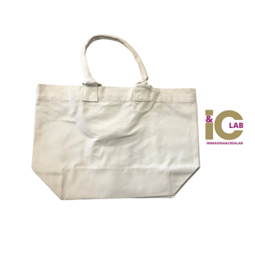 BORSA IN COTONE BIANCO