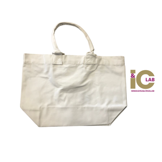 BORSA IN COTONE BIANCO