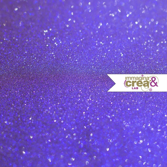 POLVERE DI GLITTER LISCIO VIOLA ACCESO