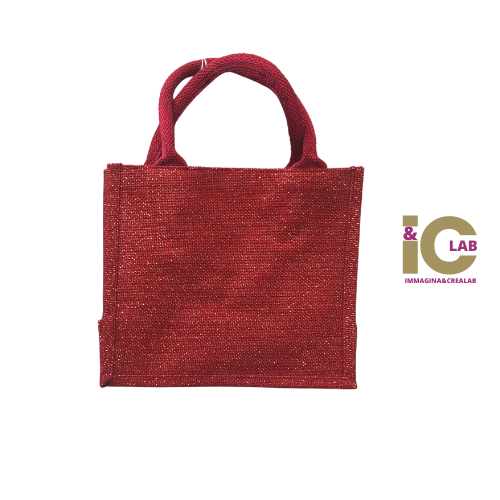 BORSA IN JUTA MONOCOLORE TAGLIA S