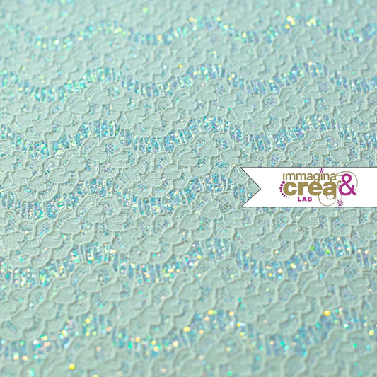 PIZZO GLITTERATO AZZURRO