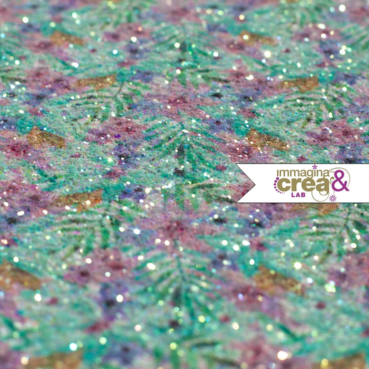 GLITTER PRIMAVERA ARANCIONE/LILLA