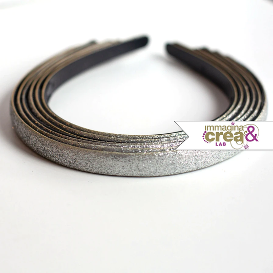 CERCHIETTO IN GLITTER ARGENTO