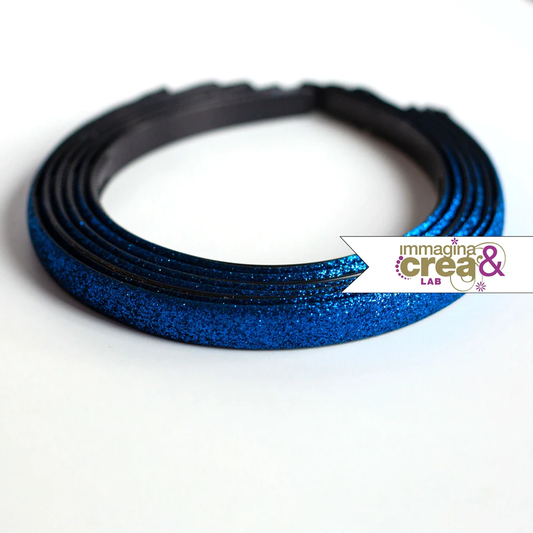 CERCHIETTO IN GLITTER BLU