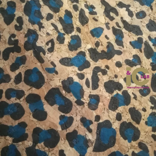TESSUTO SUGHERO MACULATO BLU