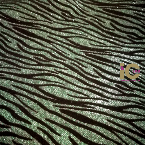 ZEBRATO VERDE POLVERE DI GLITTER CON TULLE