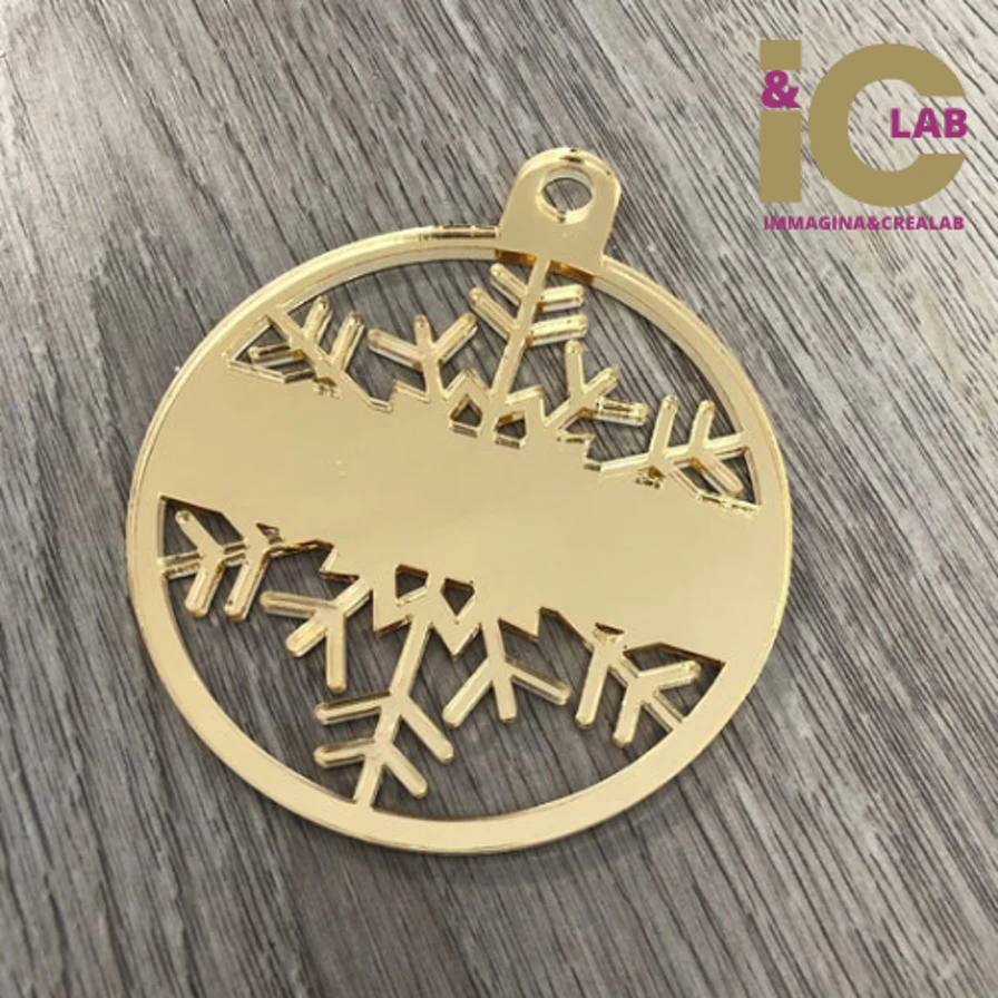 SFERA NEVE IN PLEXIGLASS ORO SPECCHIATO