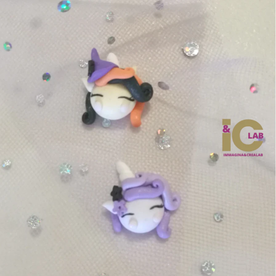 UNICORNO IN FIMO HALLOWEEN