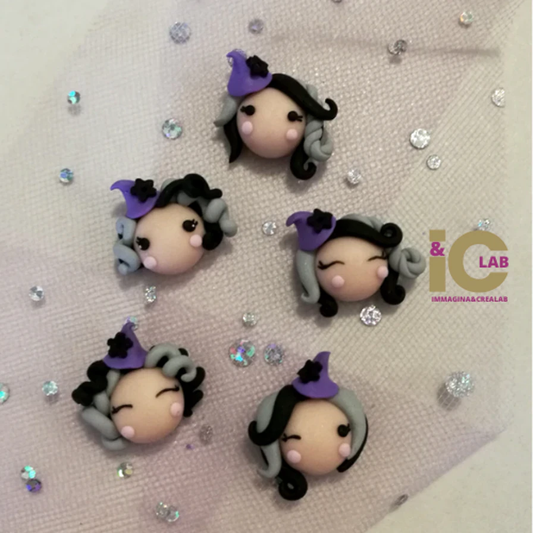 STREGHETTE LILLA IN FIMO HALLOWEEN