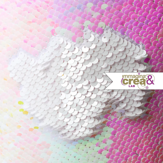 PAILLETTES REVERSIBILE BIANCO E CANGIANTE