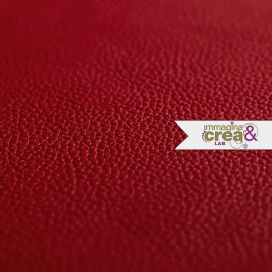 FINTA PELLE MARTELLATA ROSSO VINACCIA