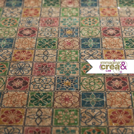 TESSUTO SUGHERO MOSAICO