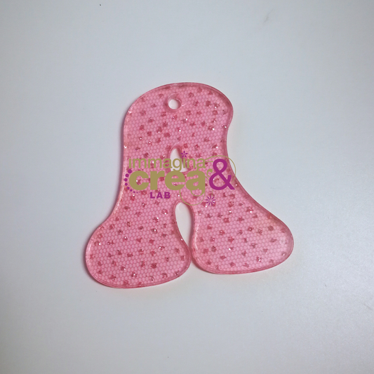 Lettere Alfabeto glitter rosa