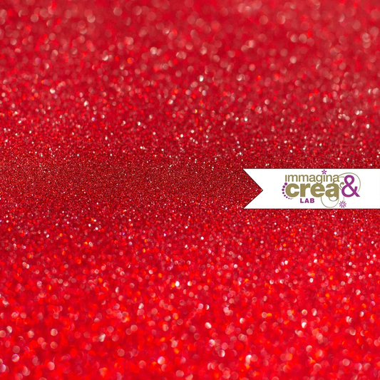 POLVERE DI GLITTER LISCIO ROSSO